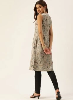 Multicolored Digital Printed N Black Kurta Set Work Wear -ZariGrace Shop Multicolored Digital Printed N Black Kurta Set KSBS02110927 b 1