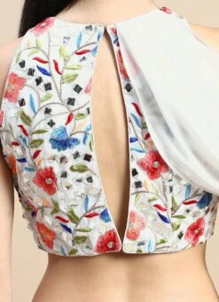 Multicolored Embroidered Blouse Wedding Wear -ZariGrace Shop Multicolored Embroidered Blouse BLBS02303845 rrc2