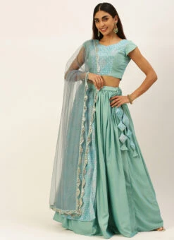 Multicolored Embroidered Lehenga Set Wedding Wear -ZariGrace Shop Multicolored Embroidered Lehenga Set GHBS02206284 u