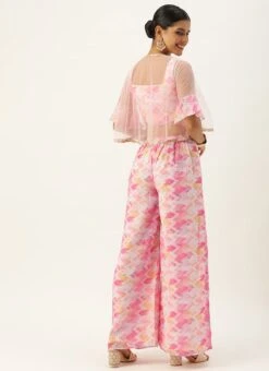 Bottom From Multicolored Georgette Co Ords Set After Six Wear -ZariGrace Shop Multicolored Georgette Co Ords Set IWBS02302393 b 1