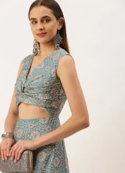 Multicolored Modal Digital Printed Dress After Six Wear -ZariGrace Shop Multicolored Modal Digital printed Dress DRBS02210955 rrc4