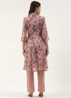Multicolored N Mauve Kurta Set After Six Wear -ZariGrace Shop Multicolored N Mauve Kurta Set KSBS02205969 b 1
