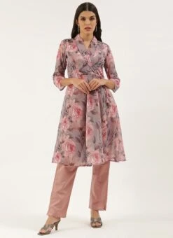 Multicolored N Mauve Kurta Set After Six Wear -ZariGrace Shop Multicolored N Mauve Kurta Set KSBS02205969 u 1