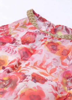 Multicolored Organza Asymmetrical Length Dress After Six Wear -ZariGrace Shop Multicolored Organza Asymmetrical Length Dress IWBS02004359 rrc4