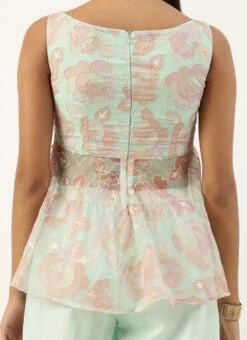 Bottom From Multicolored Organza Gharara Set After Six Wear -ZariGrace Shop Multicolored Organza Gharara Set IWBS02210924 rrc2