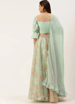 Multicolored Organza Sequins Lehenga Set Party Wear -ZariGrace Shop Multicolored Organza Sequins Lehenga Set GHBS02210933 b