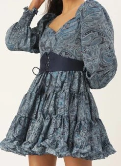 Multicolored Printed Chinon Dress After Six Wear