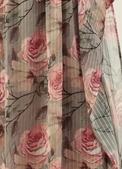 Multicolored Printed N Embroidered V Neckline Kaftan Festive Wear After Six Wear -ZariGrace Shop Multicolored Printed N Embroidered V Neckline Kaftan DRBS02204674 rrc4