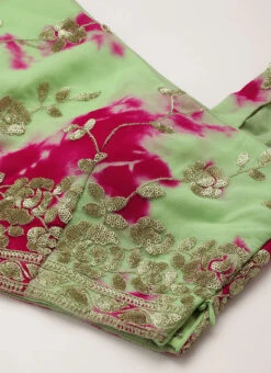 Multicolored Sequins N Green One Shoulder Lehenga Set Festive Wear -ZariGrace Shop Multicolored Sequins N Green One Shoulder Lehenga Set GHBS02205089 rrc1