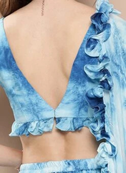 Multicolored Tie Dye Chinon Lehenga Set Festive Wear -ZariGrace Shop Multicolored Tie Dye Chinon Lehenga Set GHBS02301026 rrc2