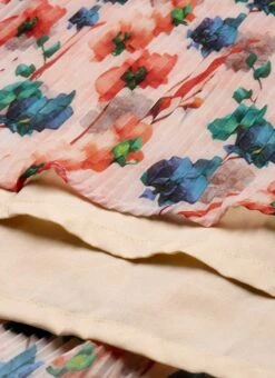 Multicoloured Georgette Pleated Dress After Six Wear Party Wear -ZariGrace Shop Multicoloured Georgette Pleated Dress DRBS02211036 rrc3