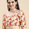 Multicoloured Net Embroidered Blouse Festive Wear -ZariGrace Shop Multicoloured Net Embroidered Blouse BLBS02210827 l