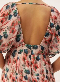 Multicoloured Pleated Georgette Jumpsuit After Six Wear -ZariGrace Shop Multicoloured Pleated Georgette Jumpsuit DRBS02211145 rrc2 1