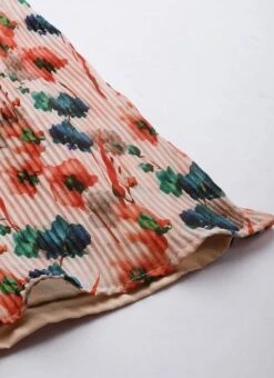 Multicoloured Pleated Georgette Jumpsuit Festive Wear After Six Wear -ZariGrace Shop Multicoloured Pleated Georgette Jumpsuit DRBS02211145 rrc3