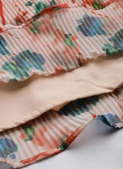 Multicoloured Pleated Georgette Jumpsuit Festive Wear After Six Wear -ZariGrace Shop Multicoloured Pleated Georgette Jumpsuit DRBS02211145 rrc4