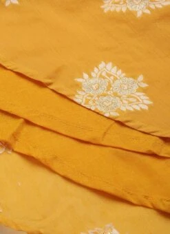 Mustard Art Silk Ruffled Dress Festive Wear 17 Mustard Art Silk Ruffled Dress Festive Wear -ZariGrace Shop Mustard Art Silk Ruffled Dress DRBS02210937 rrc4