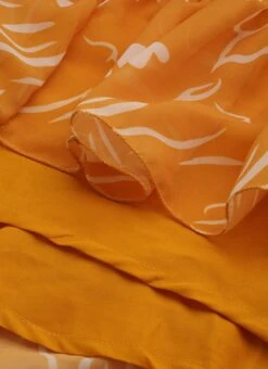 Mustard Digital Print Georgette Maxi Dress After Six Wear -ZariGrace Shop Mustard Digital Print Georgette Maxi Dress DRBS02301953 rrc3