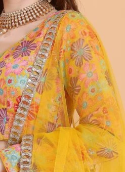 Dupatta From Mustard Yellow Embroidered Ruffles Lehenga After Six Wear 16 Dupatta From Mustard Yellow Embroidered Ruffles Lehenga After Six Wear -ZariGrace Shop Mustard Yellow Embroidered Ruffles Lehenga GHBS02304037 rrc3