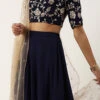 Navy Blue Embroidery Scallop Lehenga Set Festive Wear 1 Navy Blue Embroidery Scallop Lehenga Set Festive Wear -ZariGrace Shop Navy Blue Embroidery Scallop Lehenga Set GHBS02205005 l