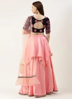 Navy Blue N Pink Embroidered Lehenga Set Festive Wear 13 Navy Blue N Pink Embroidered Lehenga Set Festive Wear -ZariGrace Shop Navy Blue N Pink Embroidered Lehenga Set GHBS02211154 b
