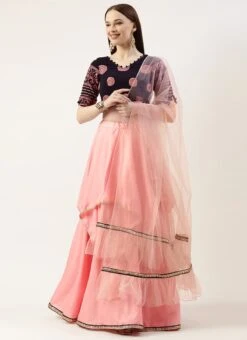 Navy Blue N Pink Embroidered Lehenga Set Festive Wear 12 Navy Blue N Pink Embroidered Lehenga Set Festive Wear -ZariGrace Shop Navy Blue N Pink Embroidered Lehenga Set GHBS02211154 u
