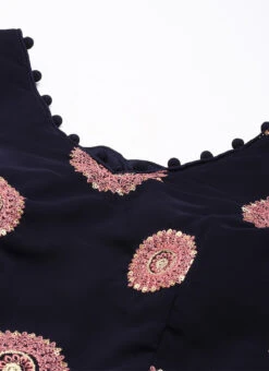 Navy Blue N Pink Embroidered Lehenga Set Festive Wear 14 Navy Blue N Pink Embroidered Lehenga Set Festive Wear -ZariGrace Shop Navy Blue N Pink Embroidered Lehenga Set GHBS02211154 rrc1