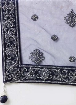 Navy Blue Net Stones N Hand Work Umbrella Lehenga Choli Wedding Wear -ZariGrace Shop Navy Blue Net Stones N Hand Work Umbrella Lehenga Choli GHCBF5137 rrc2