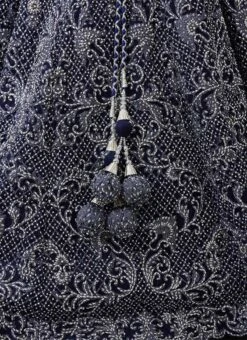 Navy Blue Net Stones N Hand Work Umbrella Lehenga Choli Wedding Wear -ZariGrace Shop Navy Blue Net Stones N Hand Work Umbrella Lehenga Choli GHCBF5137 rrc3