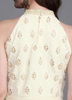 Off White Embroidered Floor Length Gown Festive Wear -ZariGrace Shop Off White Embroidered Floor Length Gown IWBS01911745 rrc2