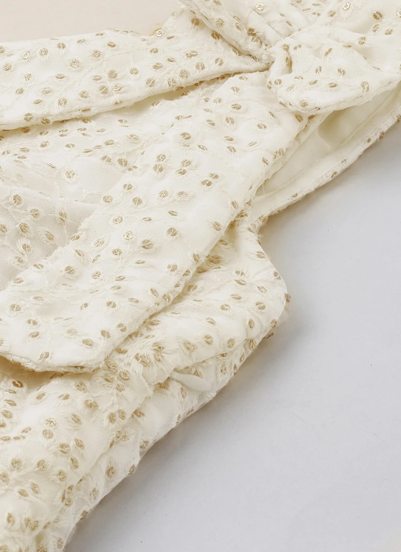 Off White Embroidered Kali Style One Shoulder Gown Party Wear 7 Off White Embroidered Kali Style One Shoulder Gown Party Wear - Image 5