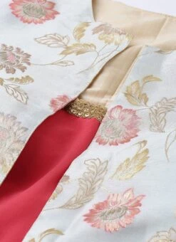 Off White Jacket Style Floor Length Gown Festive Wear 14 Off White Jacket Style Floor Length Gown Festive Wear -ZariGrace Shop Off White Jacket Style Floor Length Gown IWBS02001252 rrc1