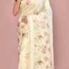 Off White Linen Saree After Six Wear -ZariGrace Shop Off White Linen Saree SAOAKS1649 l