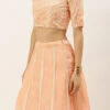 Off White N Pale Peach One Shoulder Lehenga Party Wear 2 Off White N Pale Peach One Shoulder Lehenga Party Wear -ZariGrace Shop Off White N Pale Peach One Shoulder Lehenga GHBS02204710 l