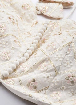 Skirt From Off White N Pink Art Silk Embroidered Lehenga After Six Wear -ZariGrace Shop Off White N Pink Art Silk Embroidered Lehenga GHBS02211156 rrc1