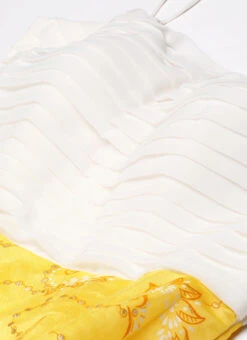 Jacket From Off White N Yellow Foil Printed Gown -ZariGrace Shop Off White N Yellow Foil Printed Gown IWBS02209689 rrc1