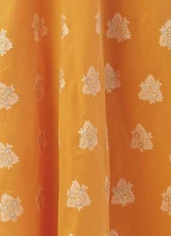 Off White N Mustard Jacquard Maxi Dress Festive Wear -ZariGrace Shop Off White N mustard Jacquard Maxi Dress DRBS02210940 rrc3