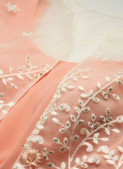 Jacket From Off White Net Embroidered Jacket Style Gown -ZariGrace Shop Off White Net Embroidered Jacket Style Gown IWBS02301759 rrc1