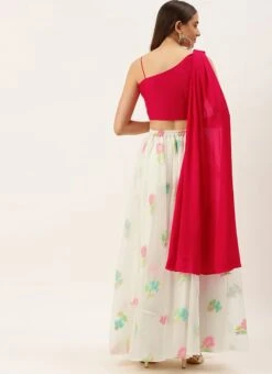 Off White Organza Jacquard Skirt N Top Festive Wear 13 Off White Organza Jacquard Skirt N Top Festive Wear -ZariGrace Shop Off White Organza Jacquard Skirt N Top IWBS02206236 b