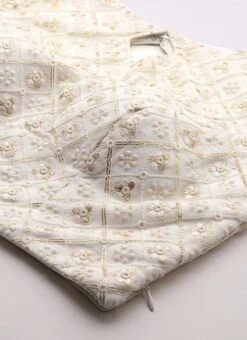 Off White Sequins Embroidery Blouse Festive Wear -ZariGrace Shop Off White Sequins Embroidery Blouse BLBS02305206 rrc1