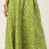 Olive Green Brocade Floor Length Skirt Festive Wear -ZariGrace Shop Olive Green Brocade Floor Length Skirt WBBS02012674 l