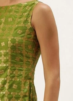 Olive Green Brocade Top Festive Wear 16 Olive Green Brocade Top Festive Wear -ZariGrace Shop Olive Green Brocade Top KRBS02307709 rrc3