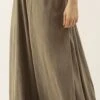 Olive Green Viscose Skirt After Six Wear 2 Olive Green Viscose Skirt After Six Wear -ZariGrace Shop Olive Green Viscose Skirt WBBS02306477 l