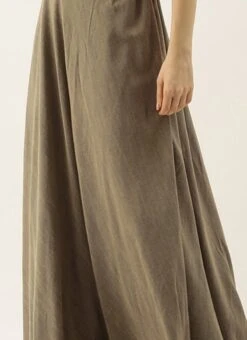 Olive Green Viscose Skirt After Six Wear