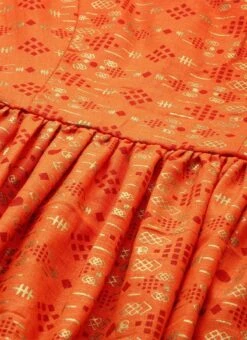 Orange Printed Kurta N Gharara Set Festive Wear -ZariGrace Shop Orange Printed Kurta N Gharara Set KSBS02108666 rrc1