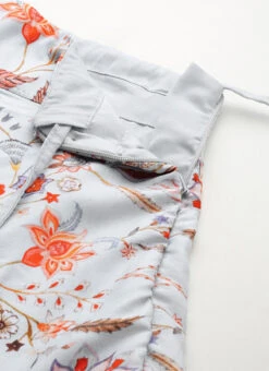 Skirt From Pale Blue Lily Art Silk Printed Skirt Set After Six Wear -ZariGrace Shop Pale Blue Lily Art Silk Printed Skirt Set IWBS02302383 rrc2