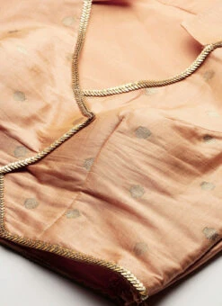 Skirt From Peach Art Silk Jacquard Co Ords Set After Six Wear -ZariGrace Shop Peach Art Silk Jacquard Co Ords Set IWBS02211099 rrc1