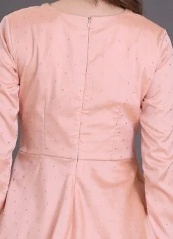 Dupatta From Peach Art Silk Sharara Set After Six Wear -ZariGrace Shop Peach Art Silk Sharara Set SLBS02306378 rrc2