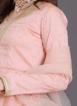 Top From Peach Art Silk Sharara Set After Six Wear 16 Top From Peach Art Silk Sharara Set After Six Wear -ZariGrace Shop Peach Art Silk Sharara Set SLBS02306378 rrc3 1