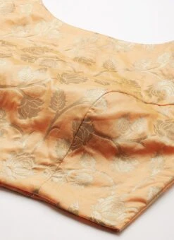 Peach Brocade Blouse Festive Wear Wedding Wear 14 Peach Brocade Blouse Festive Wear Wedding Wear -ZariGrace Shop Peach Brocade Blouse BLBS02210831 rrc1 1