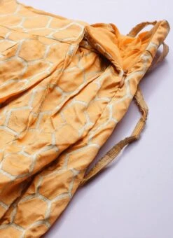 Peach Brocade Box Pleated Skirt Festive Wear -ZariGrace Shop Peach Brocade Box Pleated Skirt WBBS02012679 rrc2